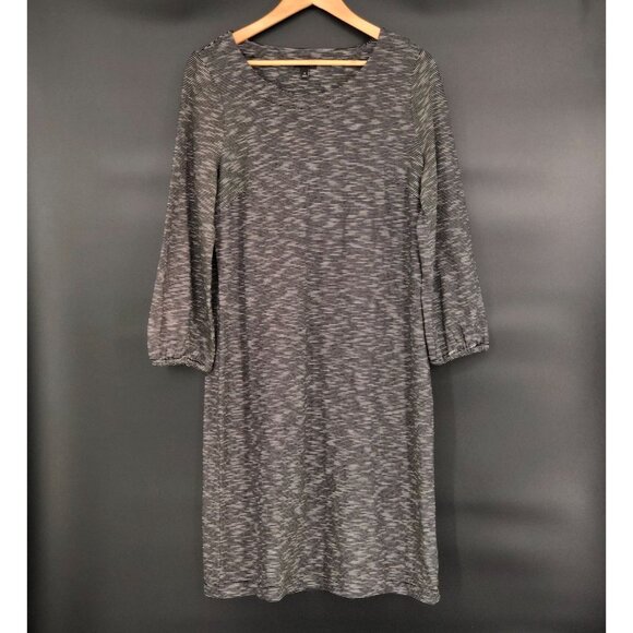 Talbots Women's Striped Midi Dress M Black & White Professional Office Church - Picture 1 of 7